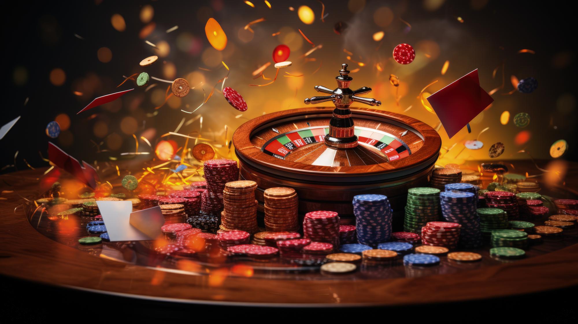 Slot machine with vibrant casino theme